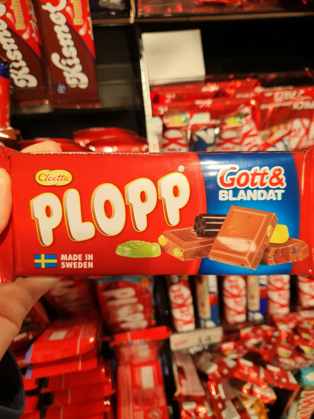 Gott & blandat plopp sjokolade, Cloetta