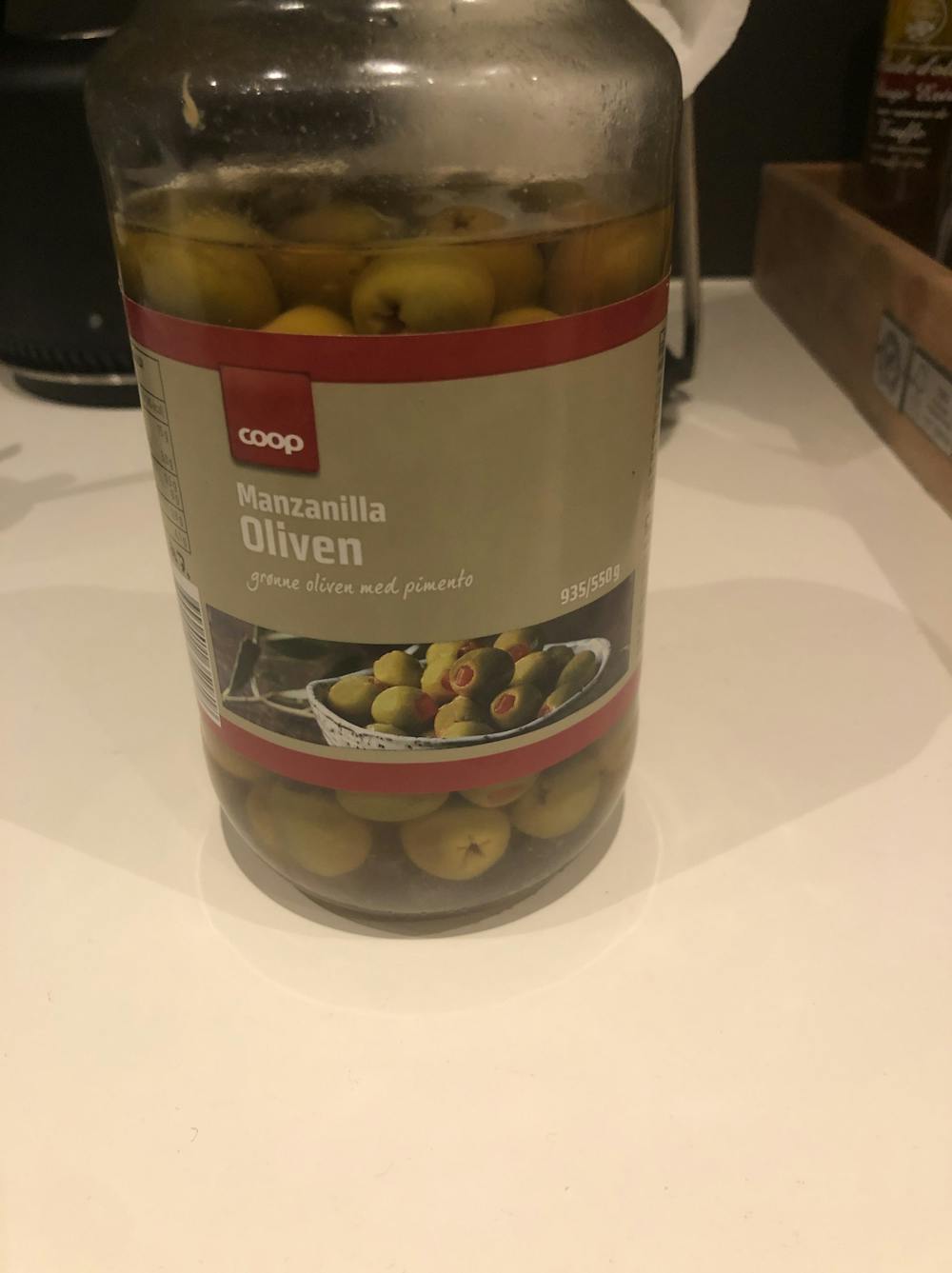 Oliven med pimento, Coop