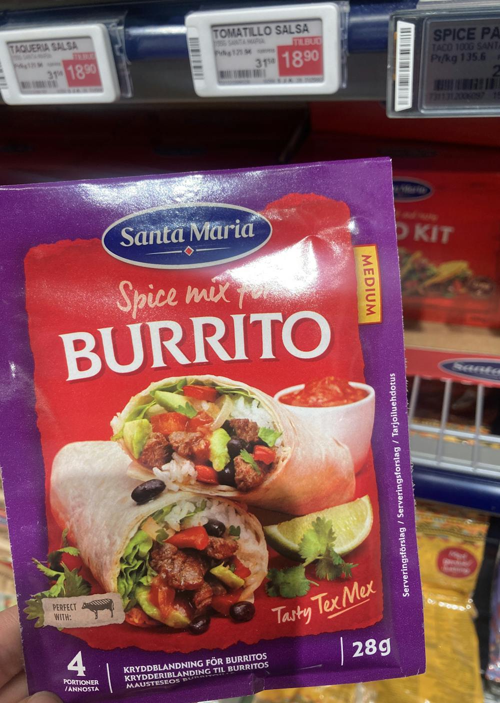 Spice mix for burrito, Santa Maria