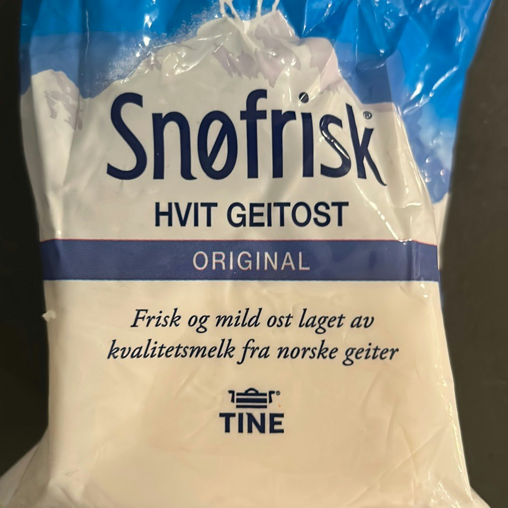 Snøfrisk hvit geitost, Tine | Noba