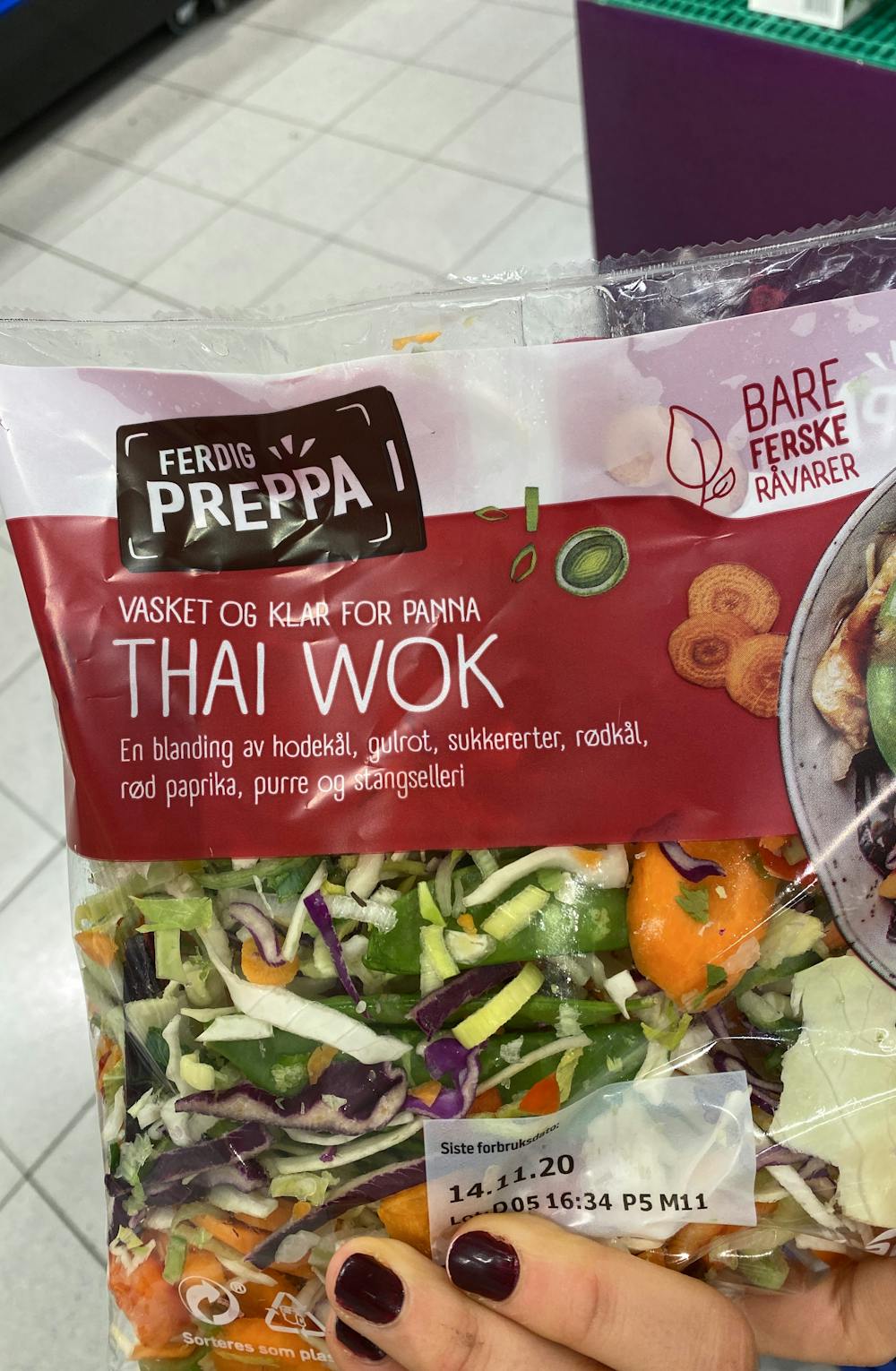 Thai wok, Ferdig preppa