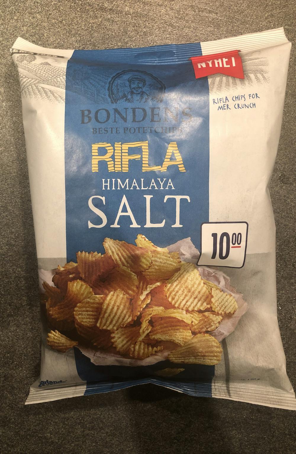 Rifla himalaya salt, Bondens beste potetchips