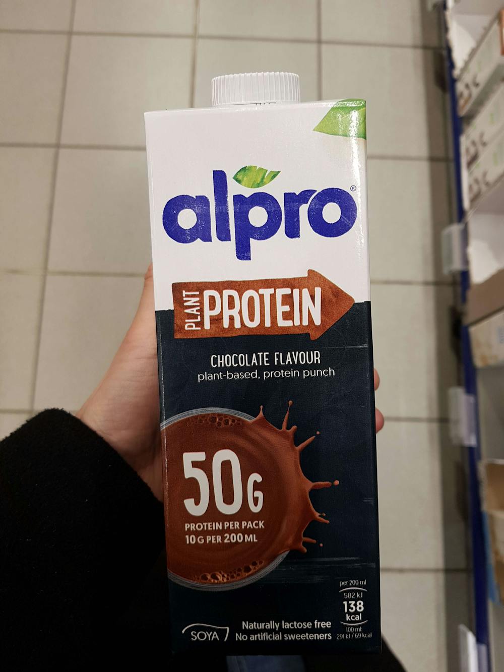 Plant protein, chocolate flavour, Alpro