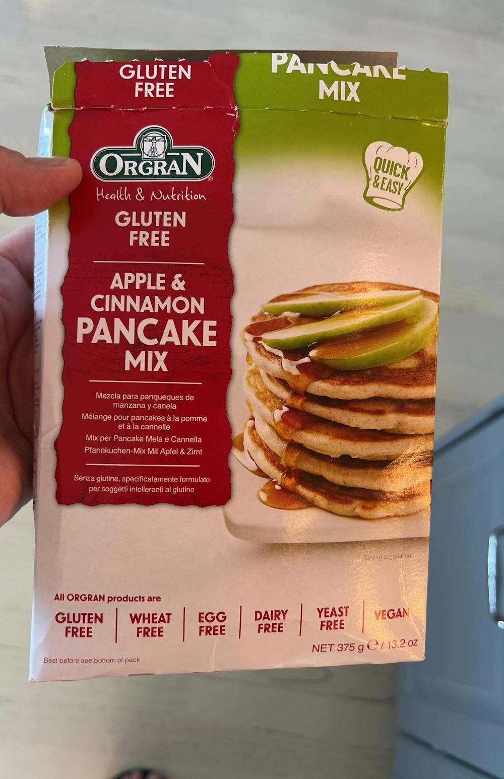 Apple and Pancake mix, Orgran