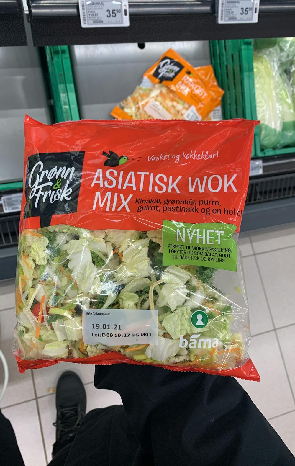 Asia wok mix, Grønn & Frisk