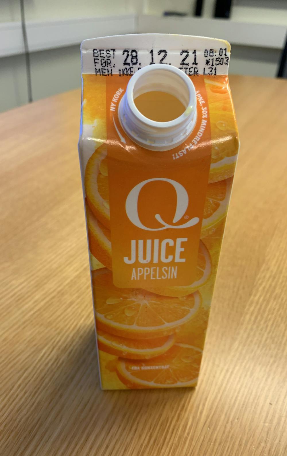 Juice appelsin, Q-meieriene