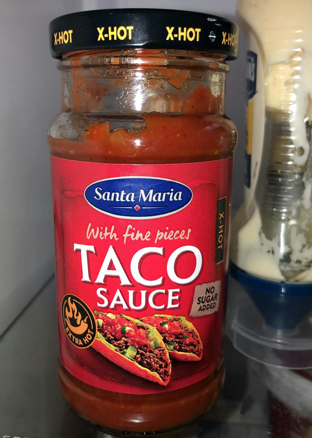 Taco sauce, with fine pieces, Santa Maria