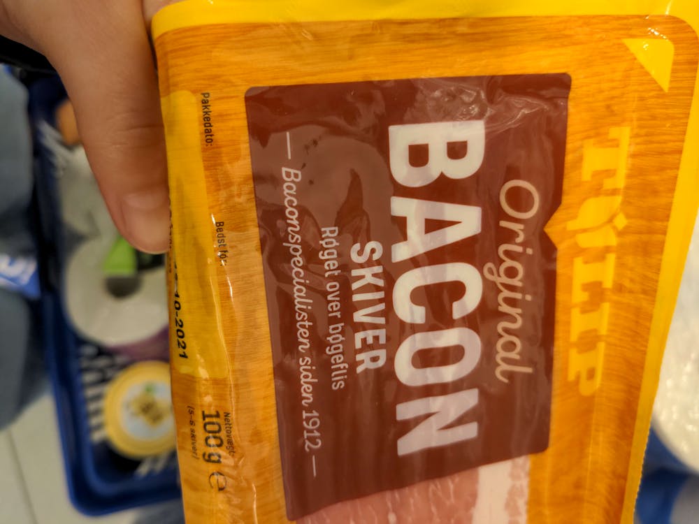 Original bacon, skiver, Tulip