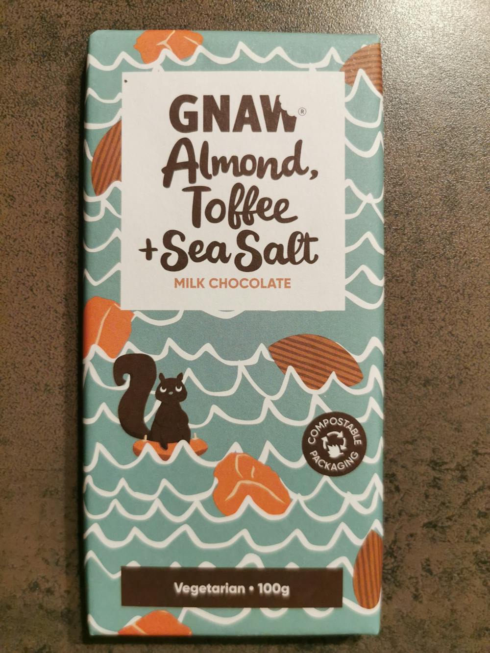 Almond, toffee + sea salt, Gnaw