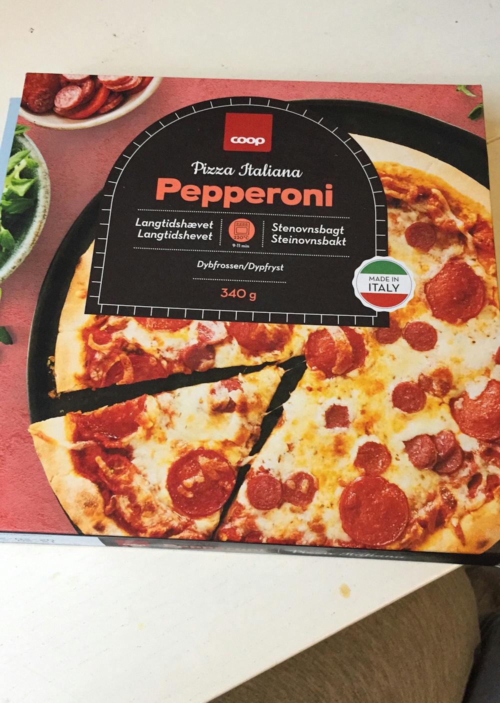 Pizza italiana, pepperoni, Coop