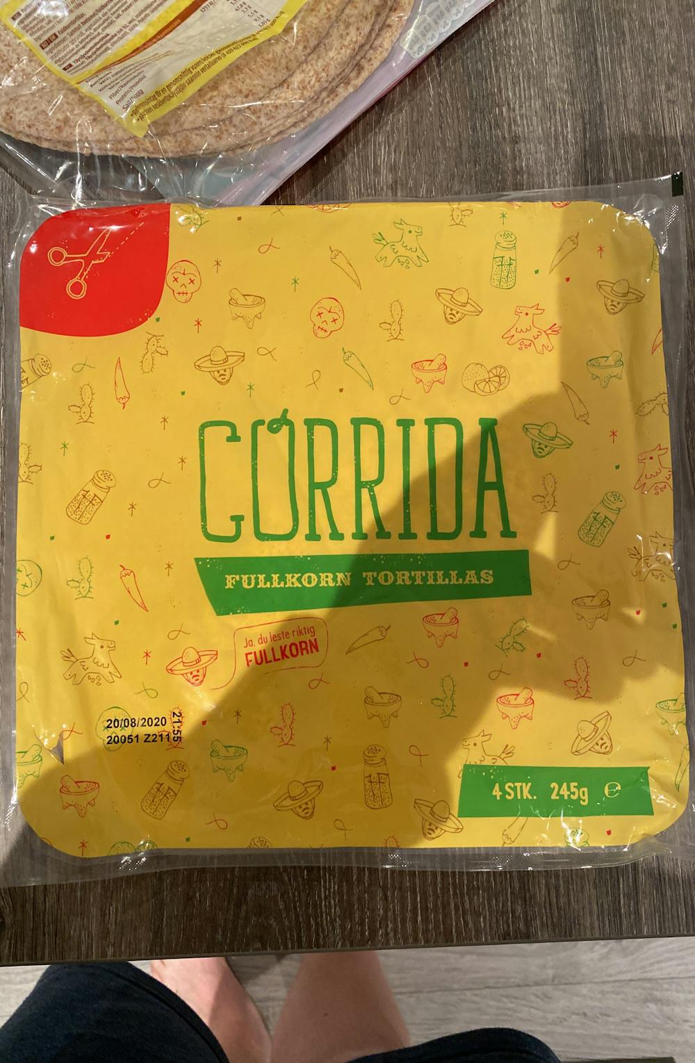 Fullkorn tortillas, Gorrida