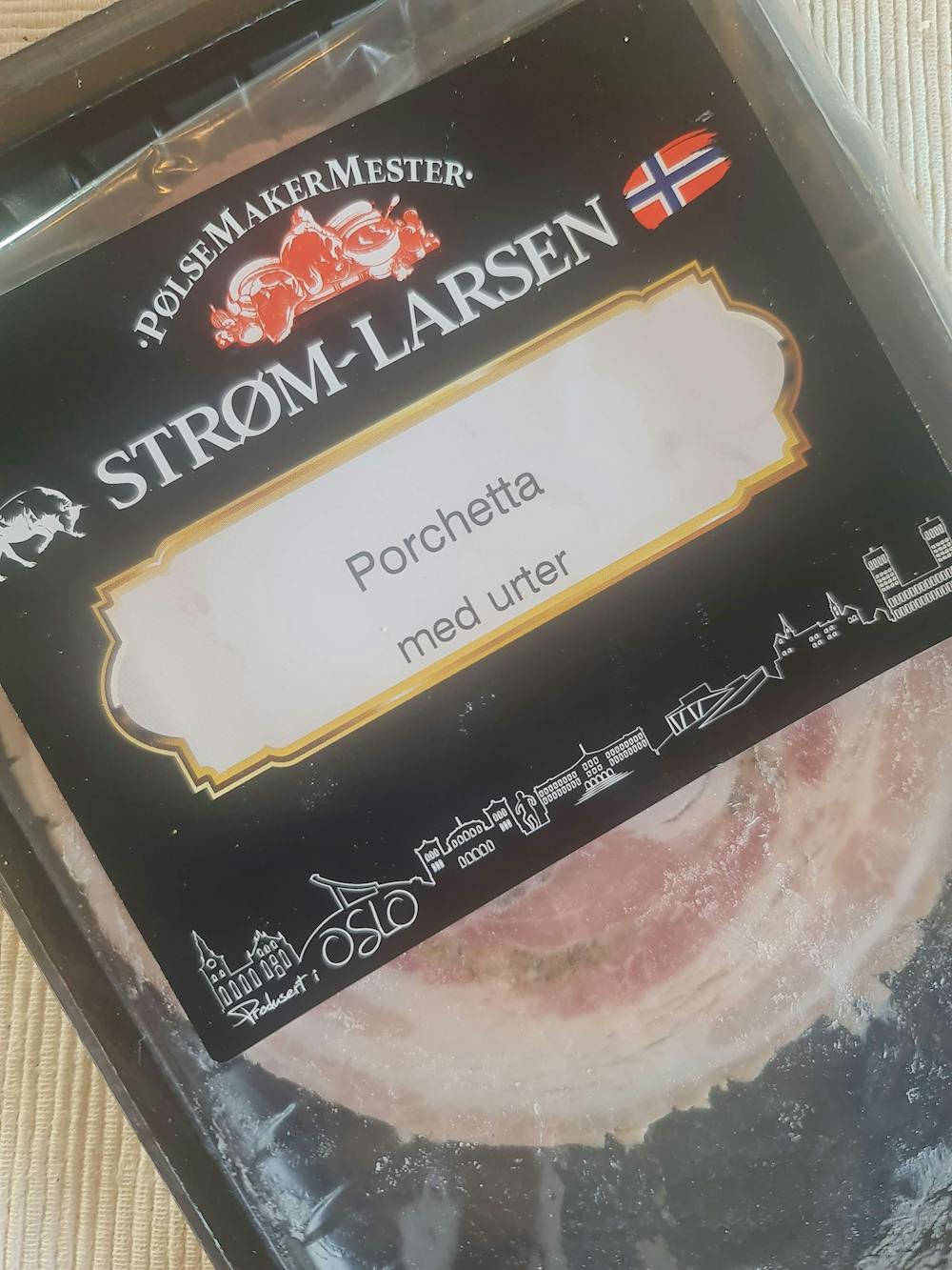 Porchetta med urter, Strøm-Larsen