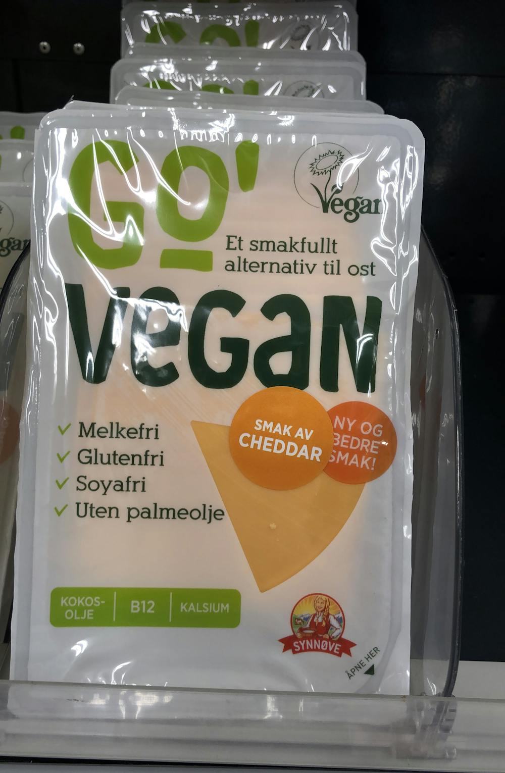 Go' vegan smak av cheddar, Synnøve