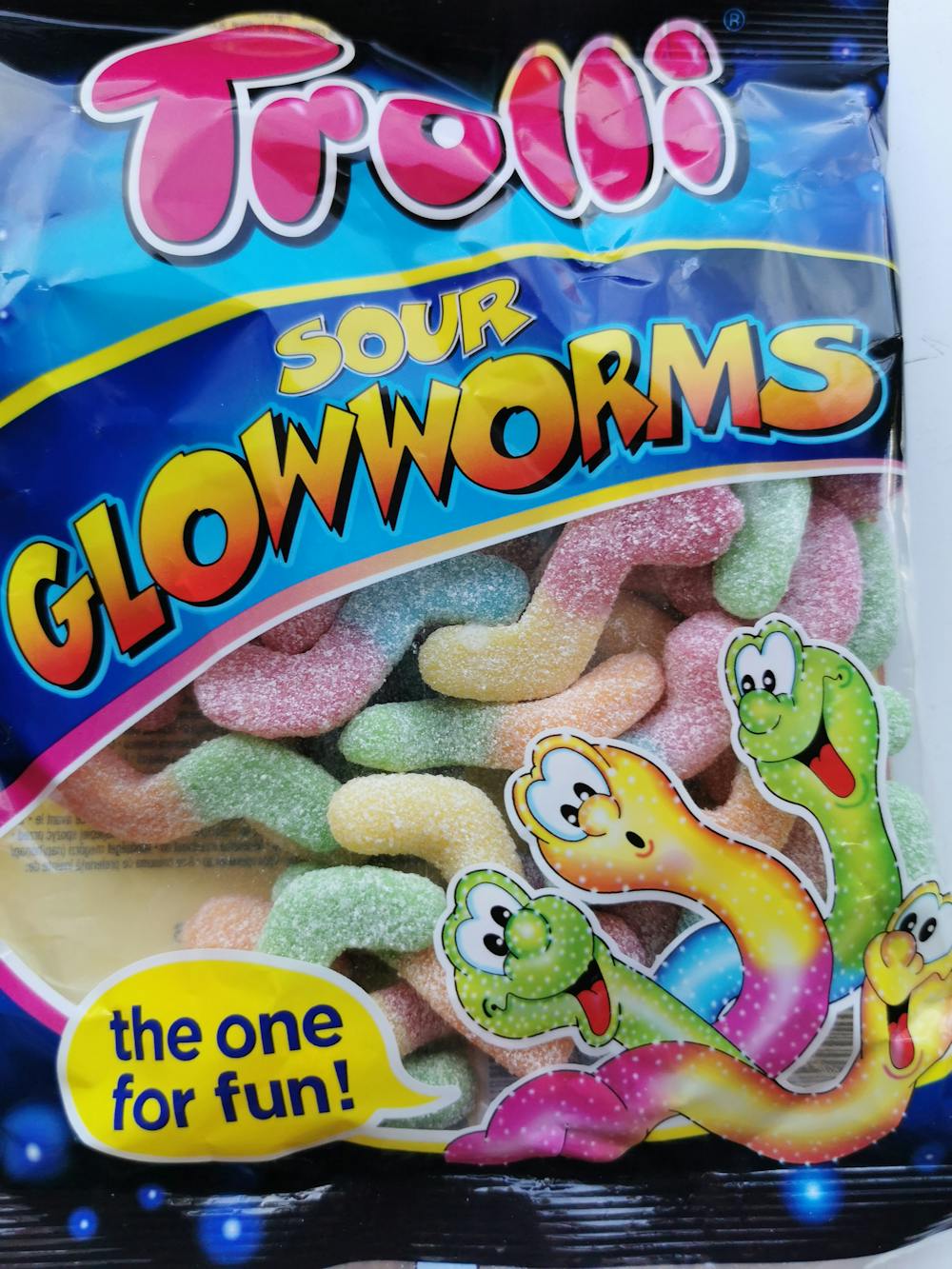 Sour glowworms, Trolli