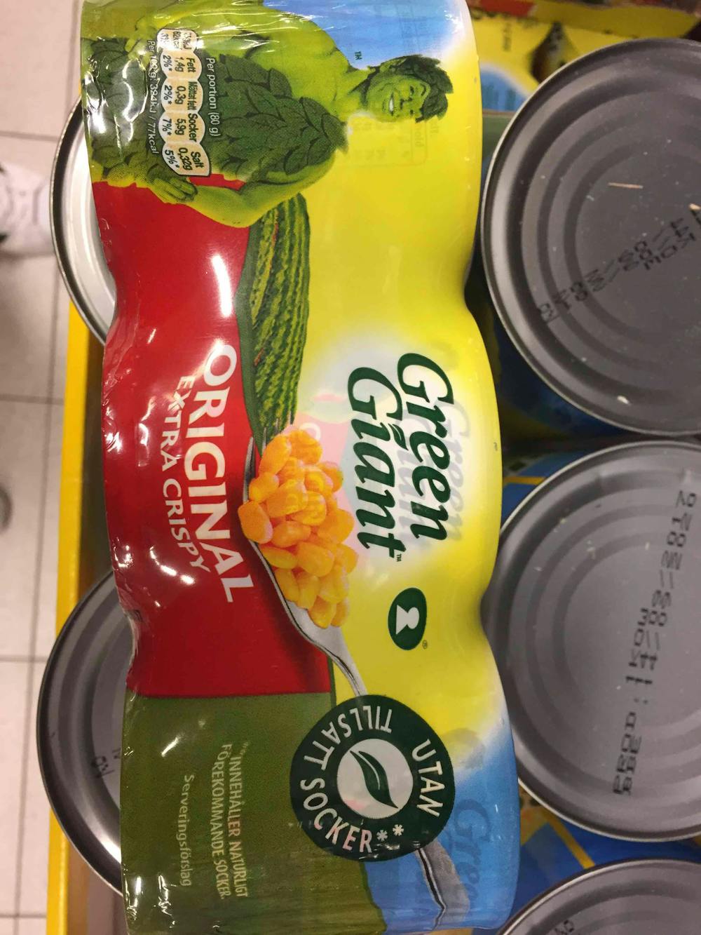 Original extra crispy, Green Giant