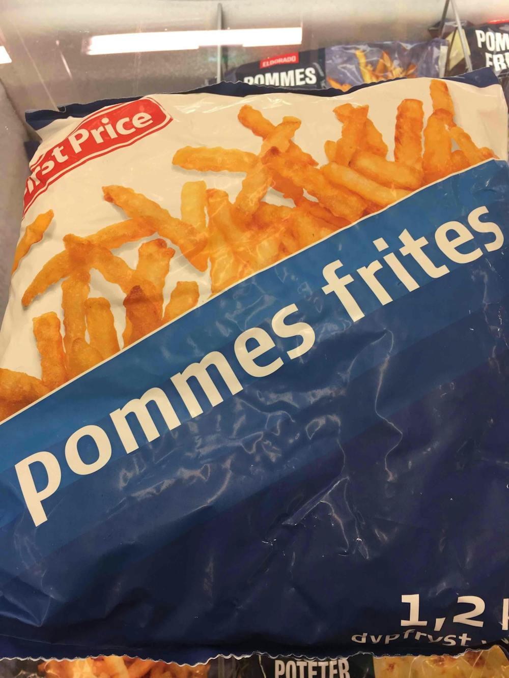 Pommes frites, First price