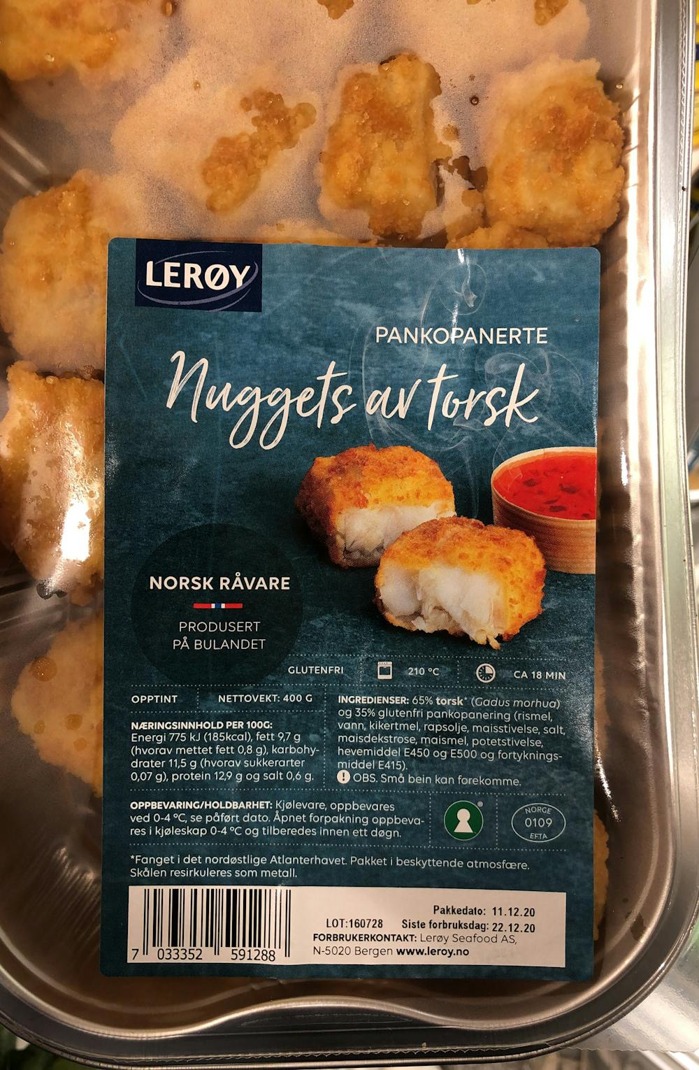 Nuggets av torsk, Lerøy
