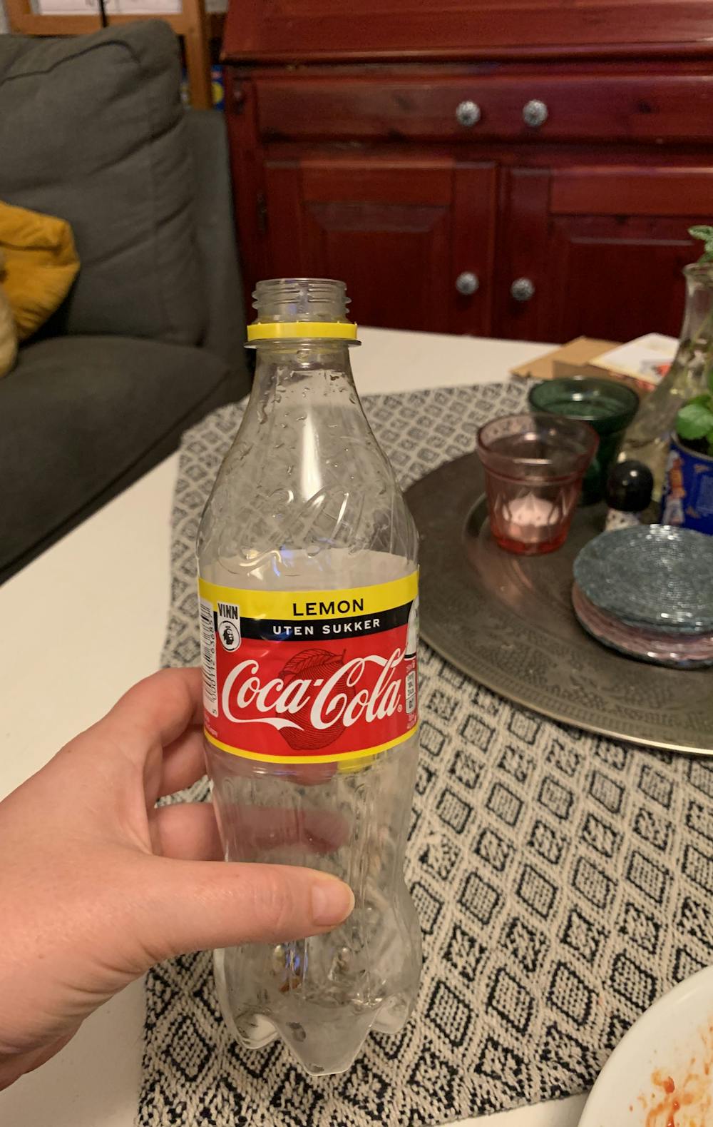 Coca Cola lemon, uten sukker, Coca cola