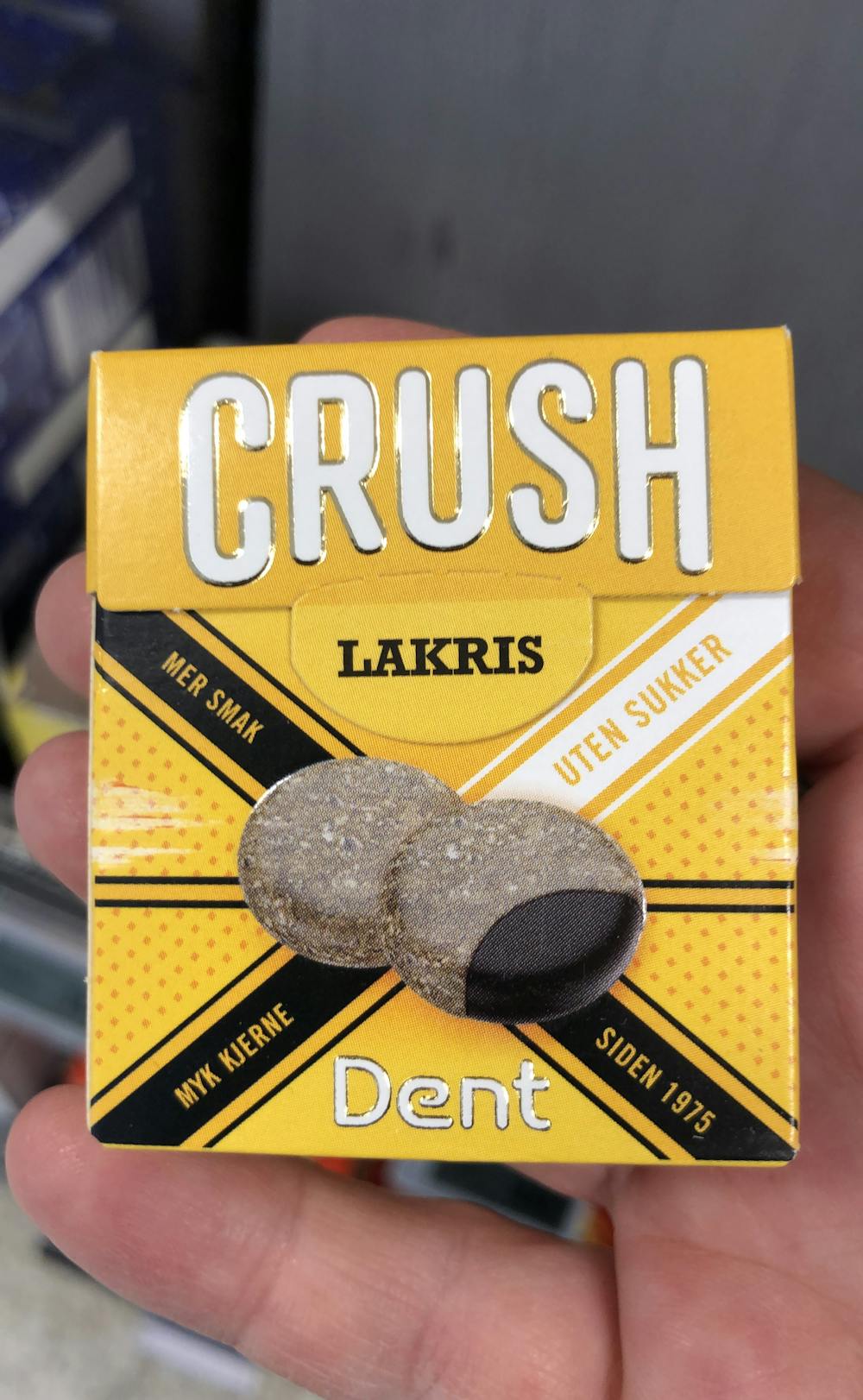 Crush lakris, Dent