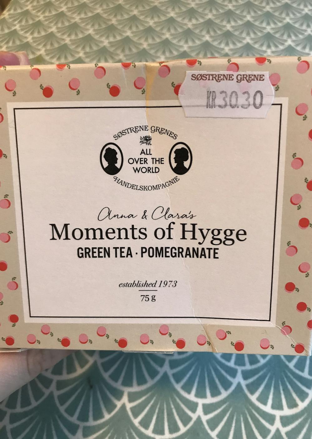 Moments of hygge, green tea & pomegranate, Søstrene grene
