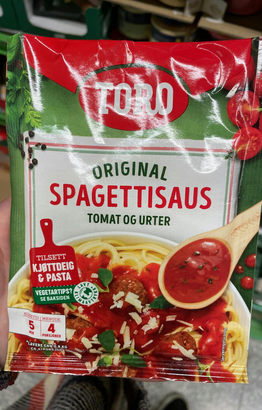 Spaghettisaus tomat og urter, Toro