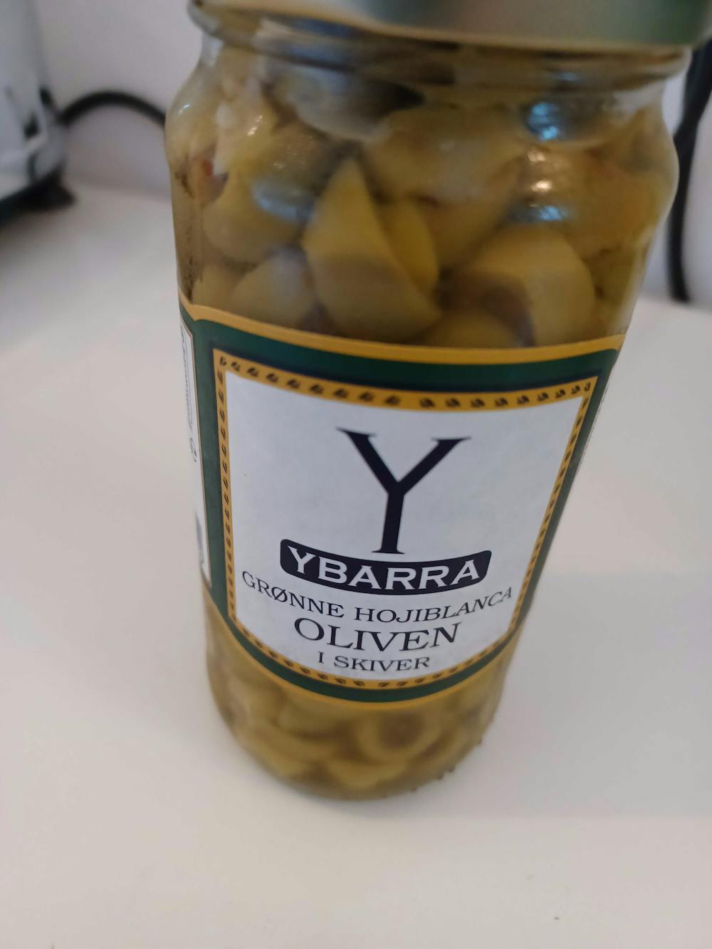 Grønne hojablanca oliven, i skiver, Ybarra