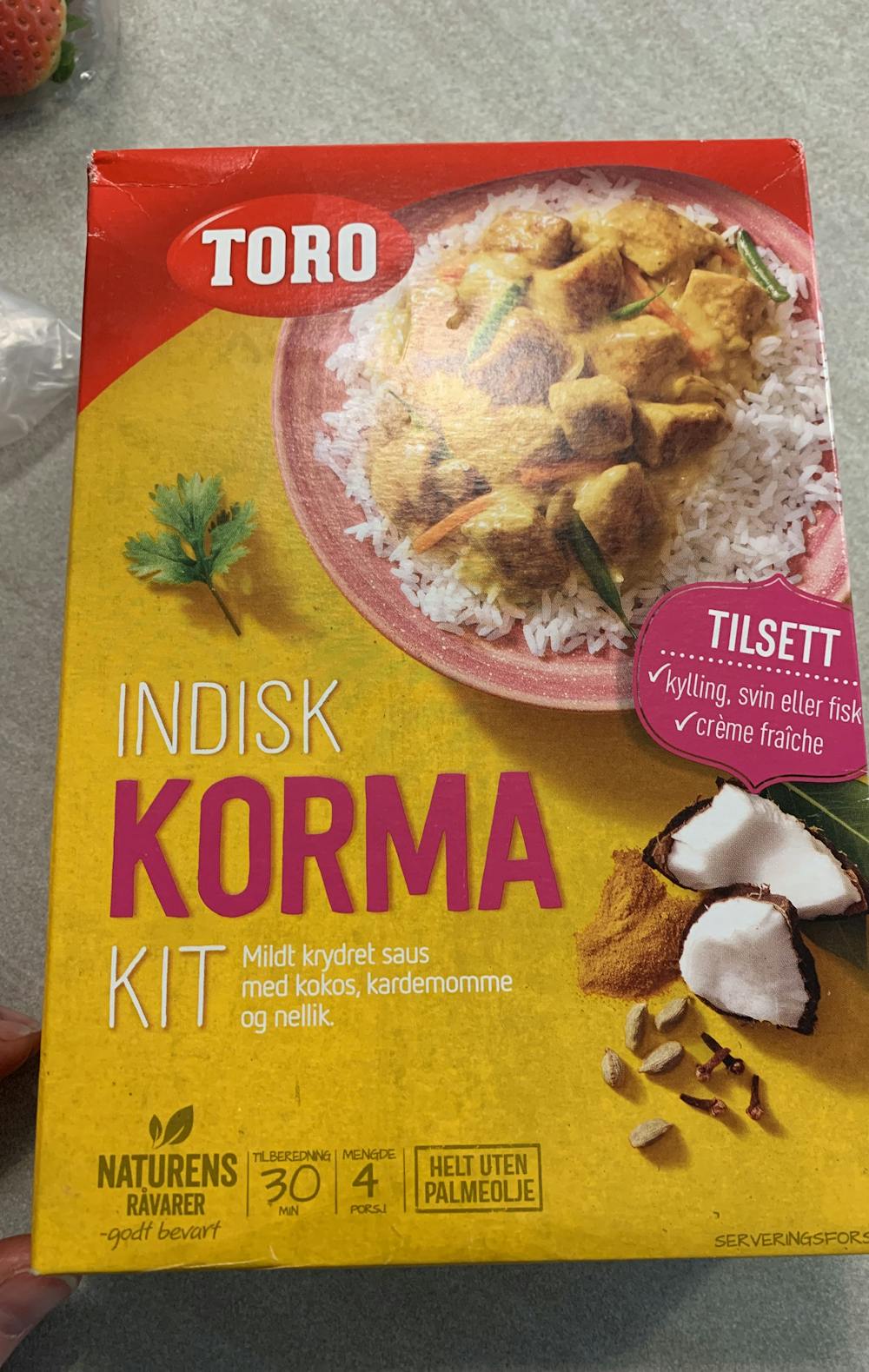 Indisk korma, Toro