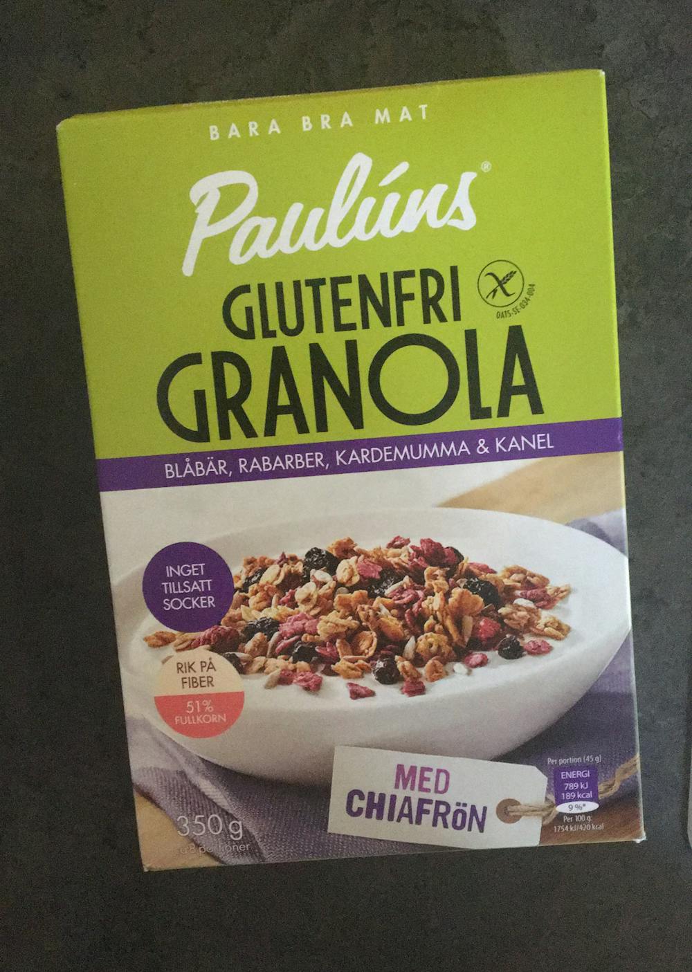 Glutenfri granola, Paulins