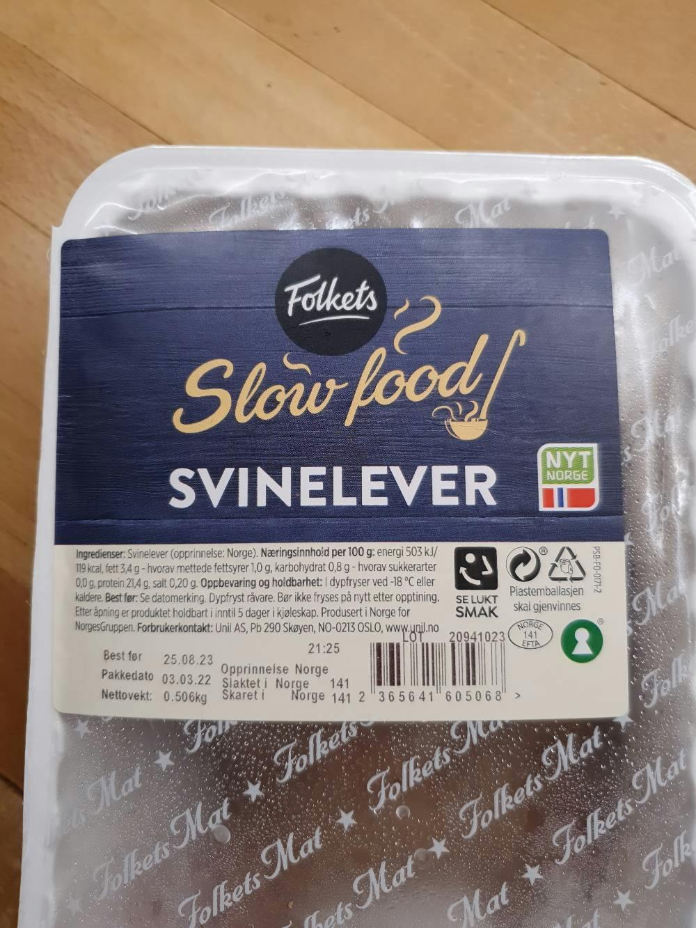 Slow food Svinelever, Folkets