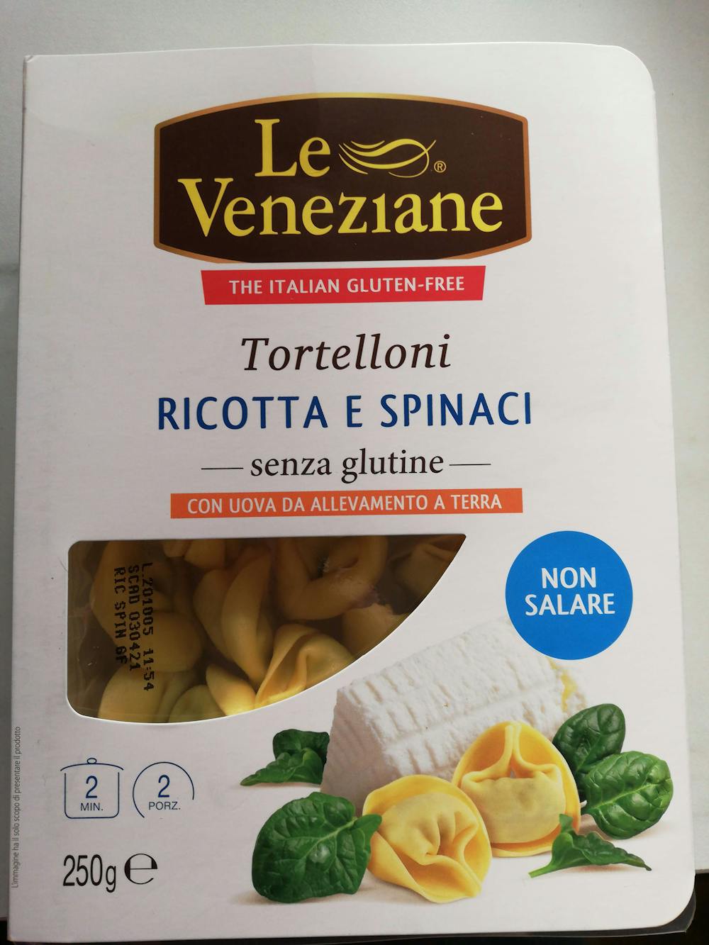 Tortelloni, ricotta e spinaci, Le Veneziane