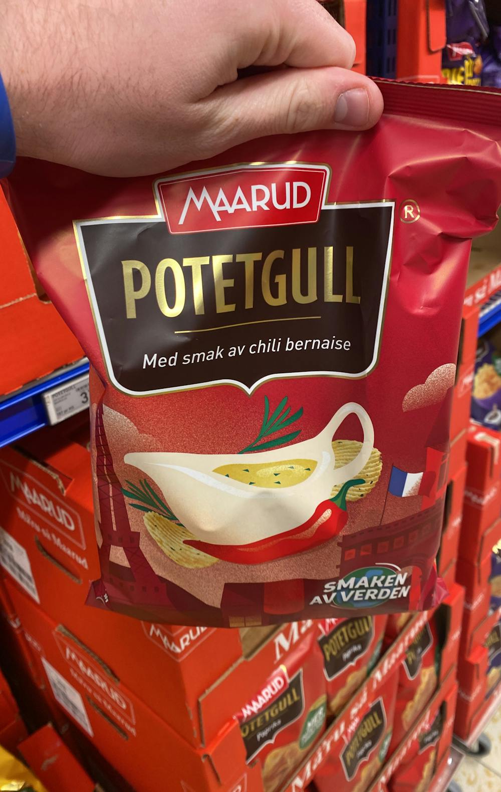 Potetgull med smak av chili bernaise, Maarud