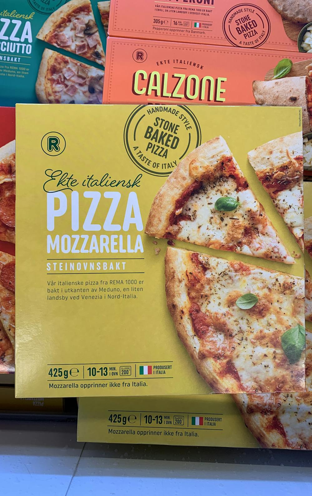 Ekte italiensk pizza mozzarella , Rema 1000 Noba