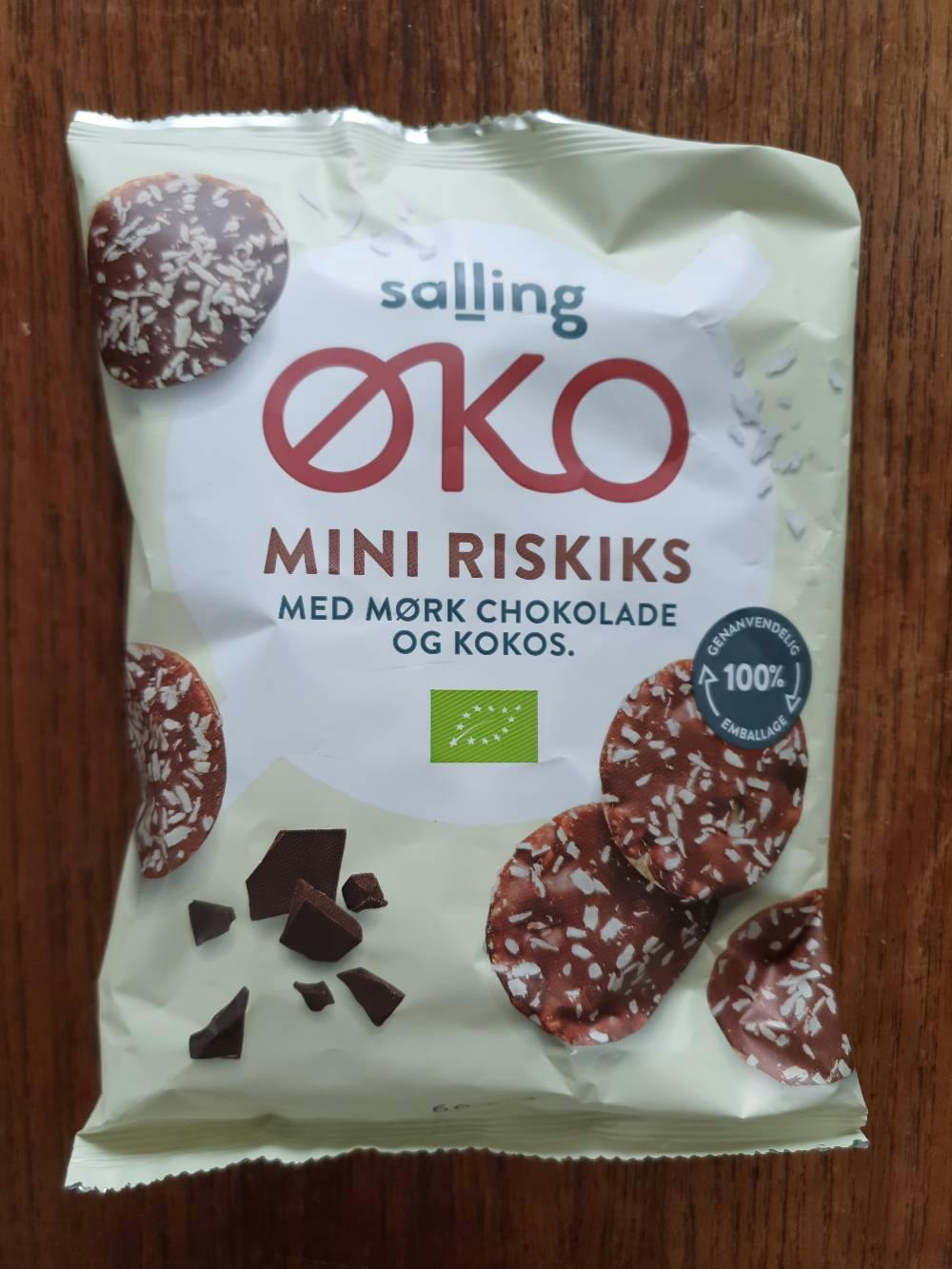 Mini riskiks med mørk chokolade og kokos, Salling