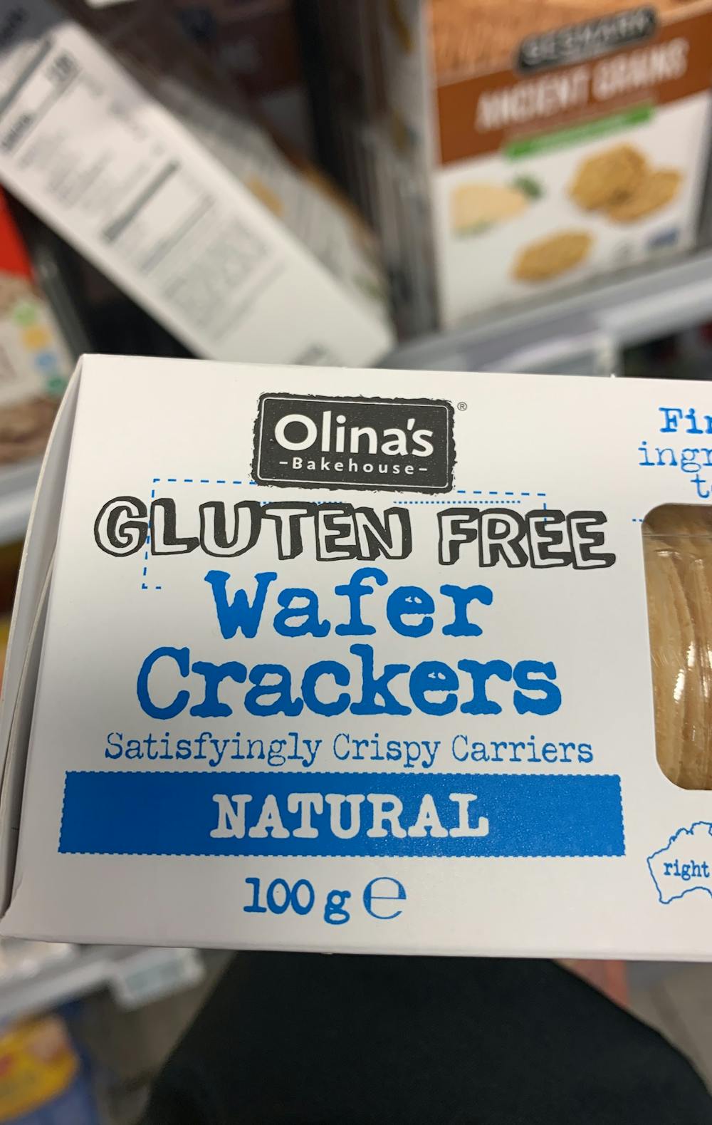Wafer crackers, natural, Olina´s