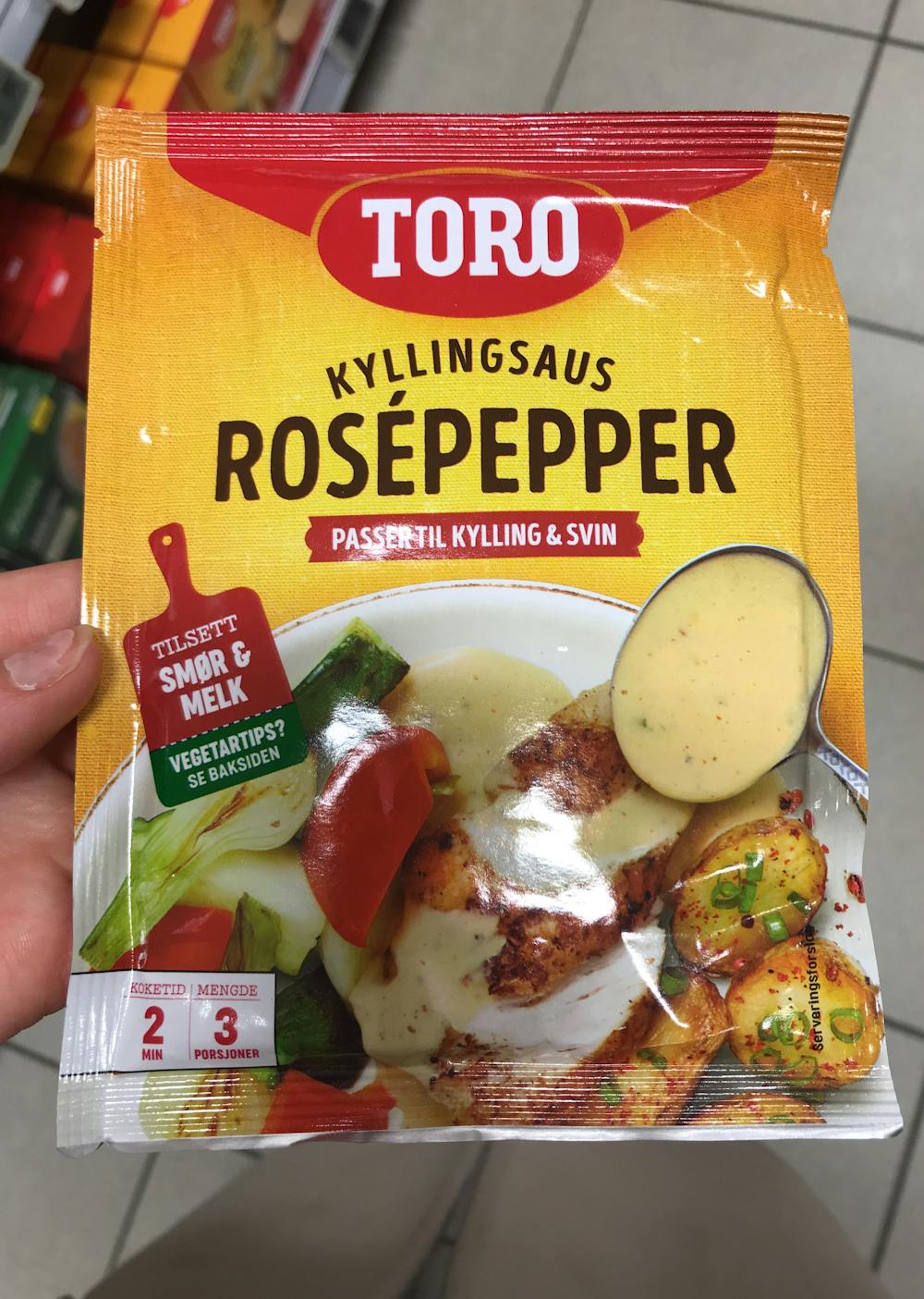 Kyllingsaus rosepepper, Toro