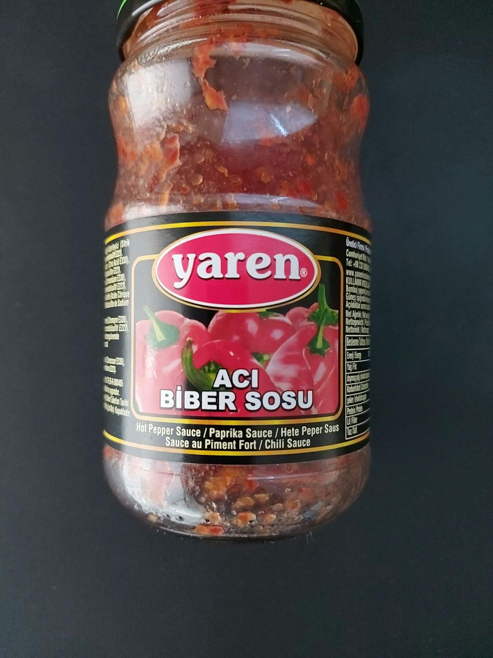 Aci biber sosu, Yaren
