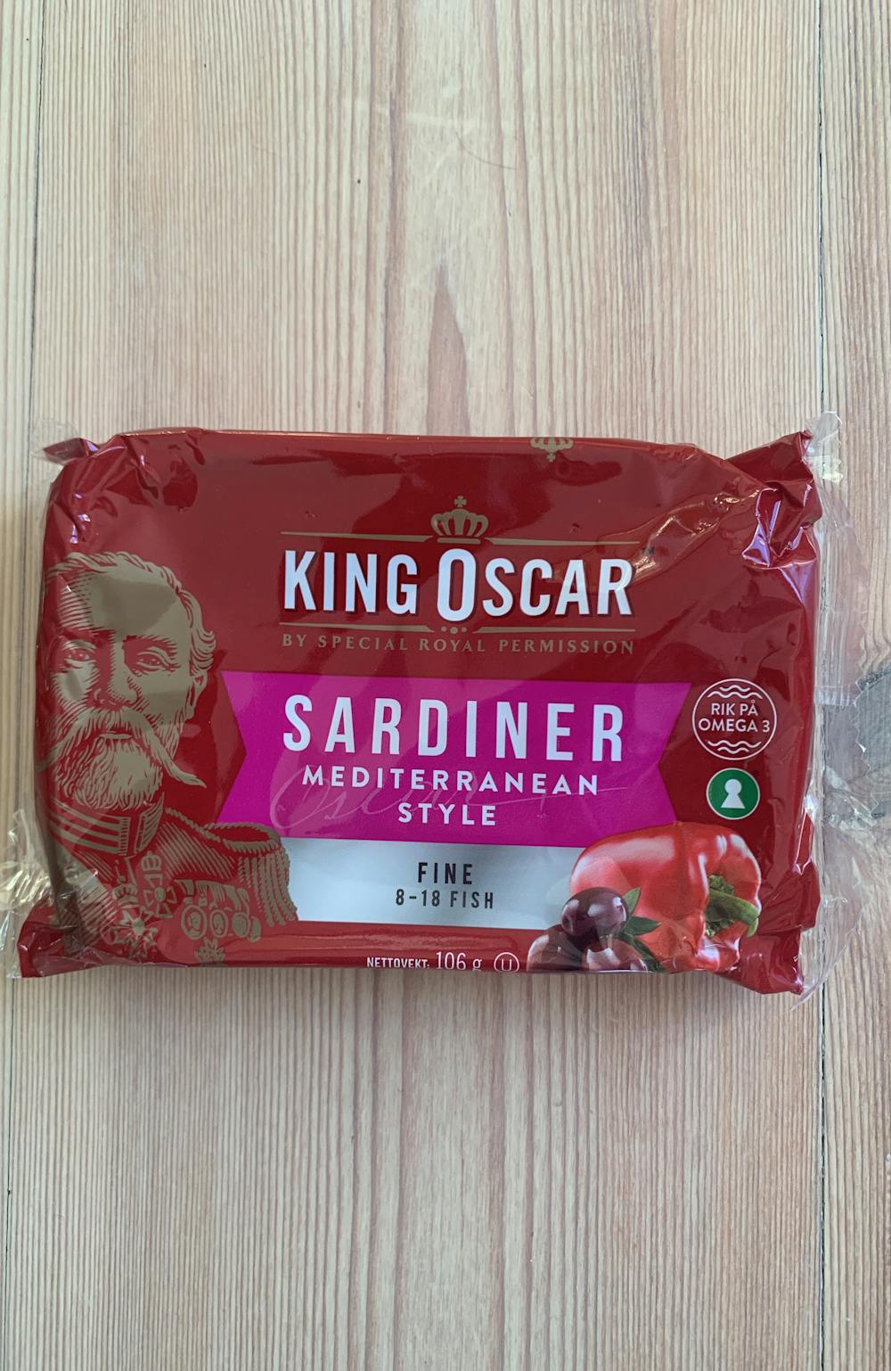 Sardiner, mediterranean style, King Oscar