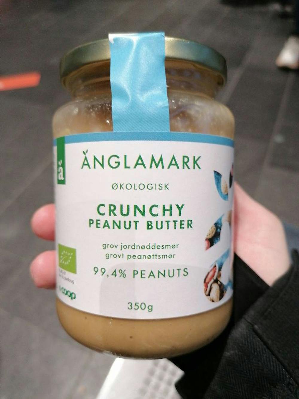 Økologisk crunchy peanut butter, Coop Änglamark