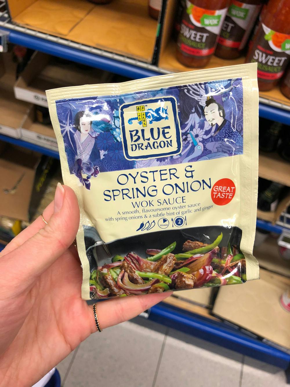 Oyster & spring onion wok sauce, Blue dragon