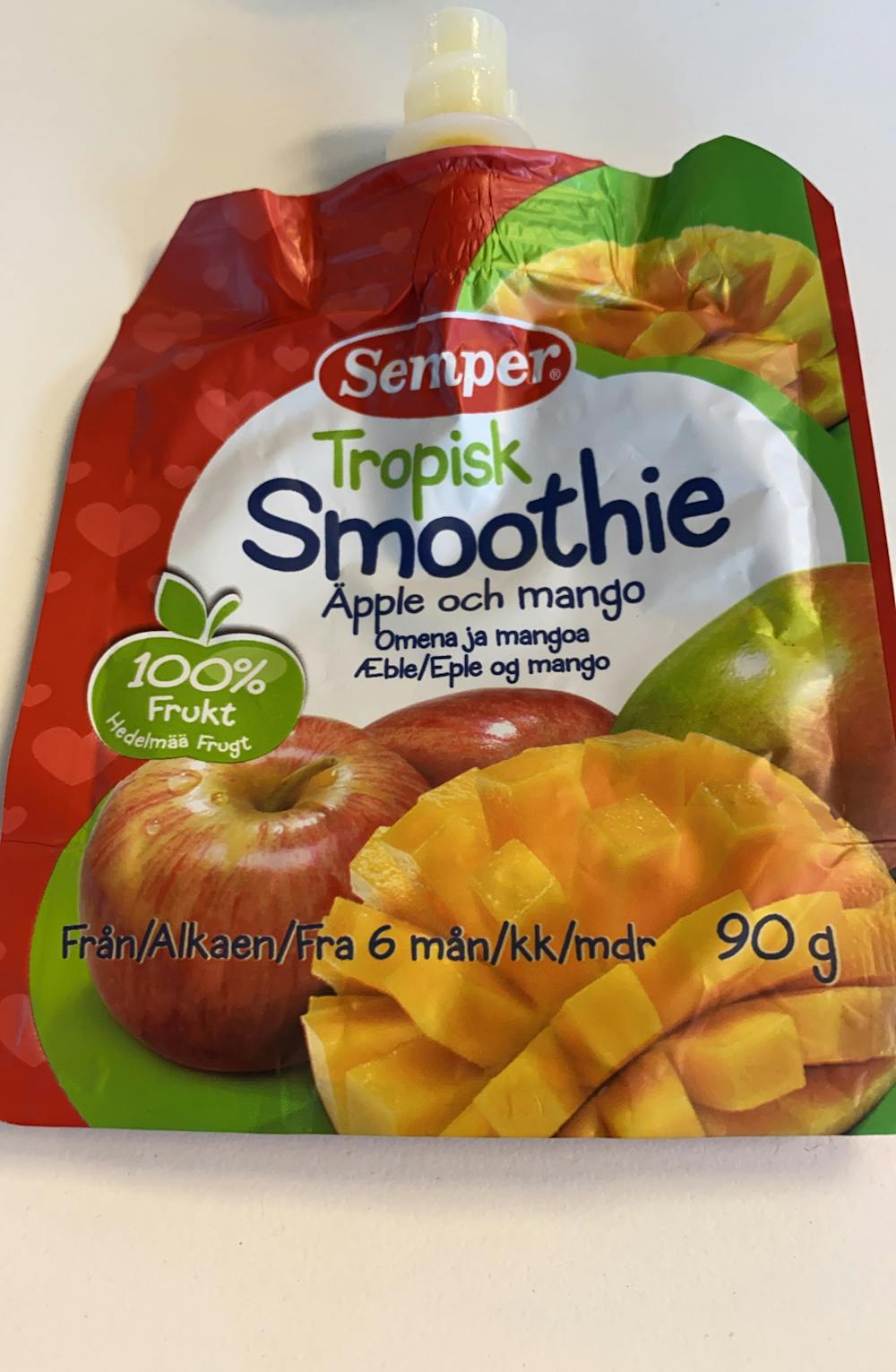 Tropisk smoothie, äpple och mango, Semper | Noba