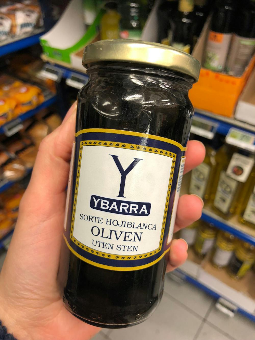 Sorte hojiblanca oliven uten sten, Ybarra