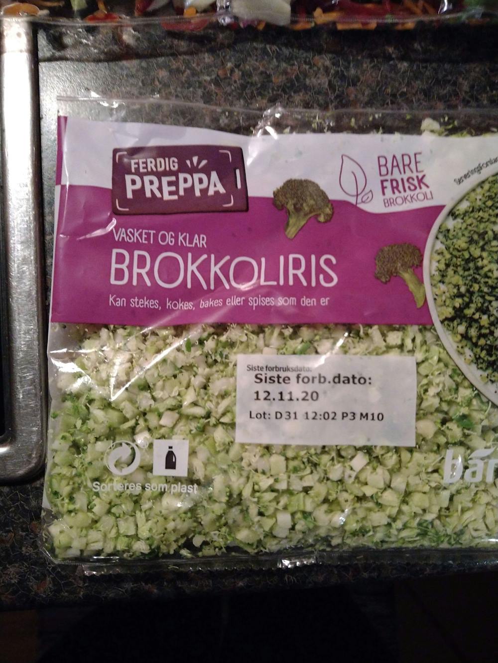 Brokkoliris, Ferdig preppa