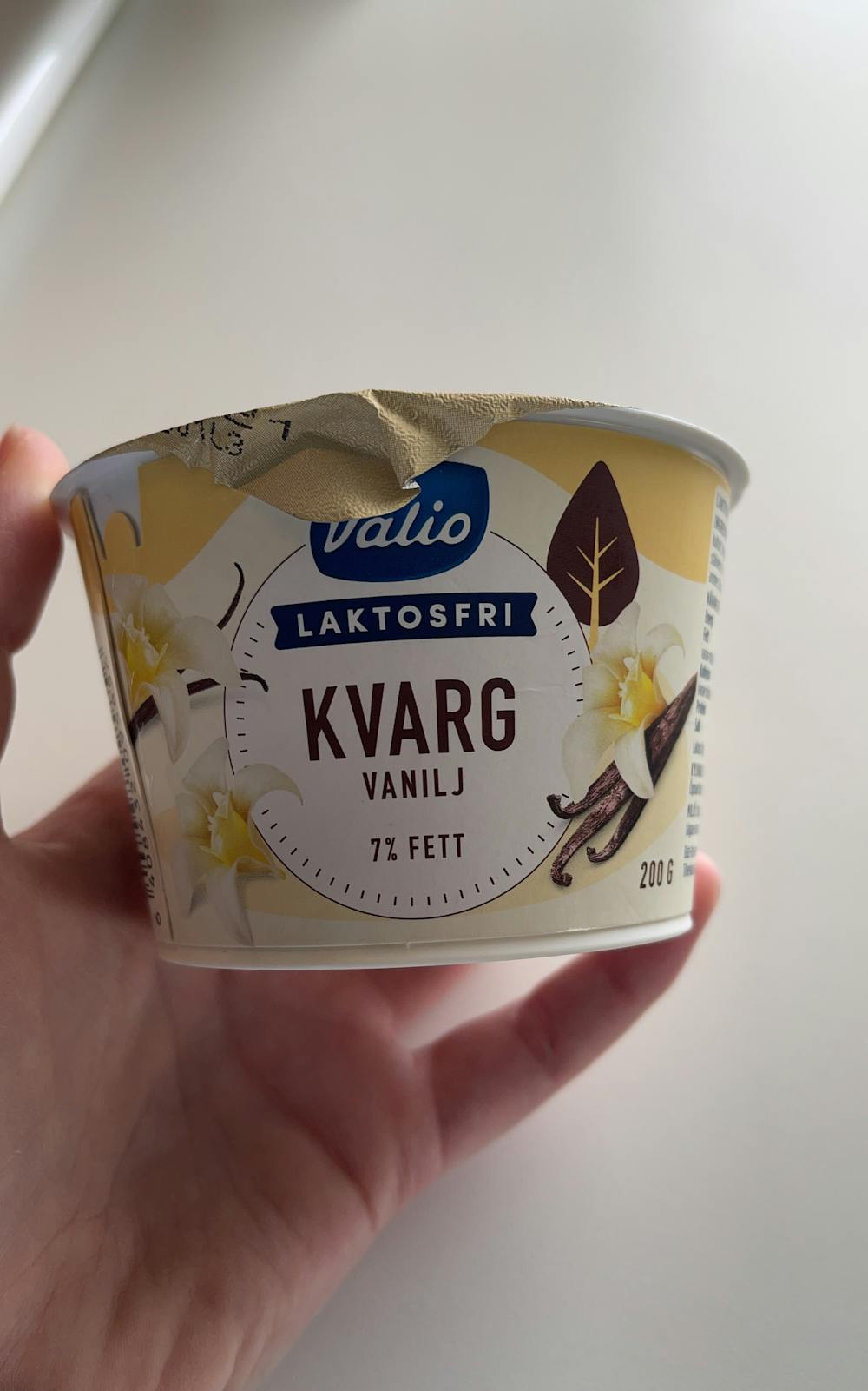 Kvarg vanilj, laktosefri, Valio