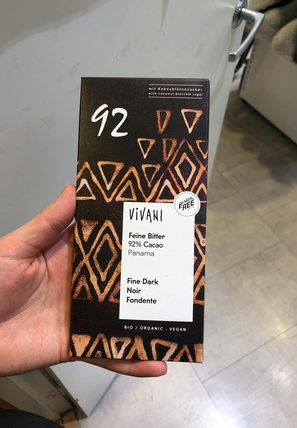 Feine bitter 92% cacao, Vivani
