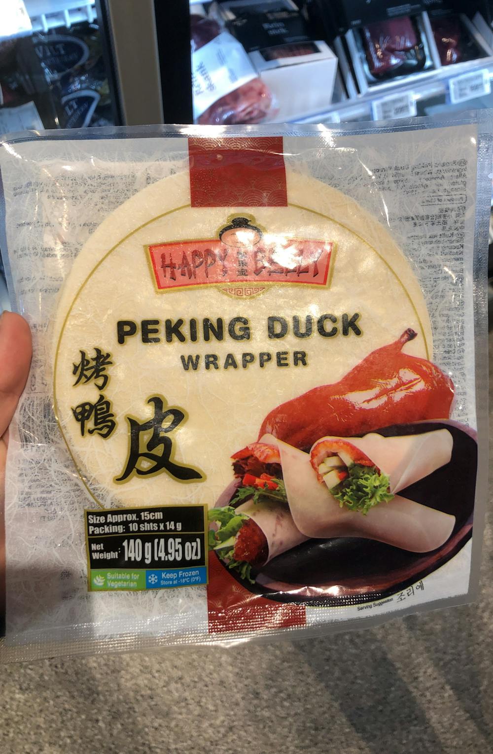 Peking duck wrapper, Happy belly