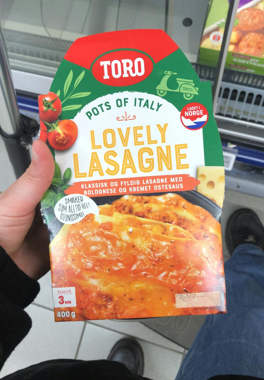 Lovely lasagne, Toro