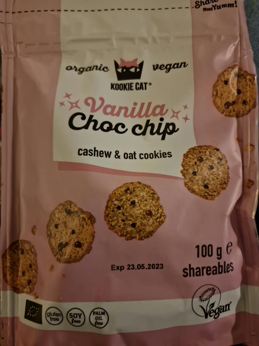 Vanilla choc chip, Kookie cat